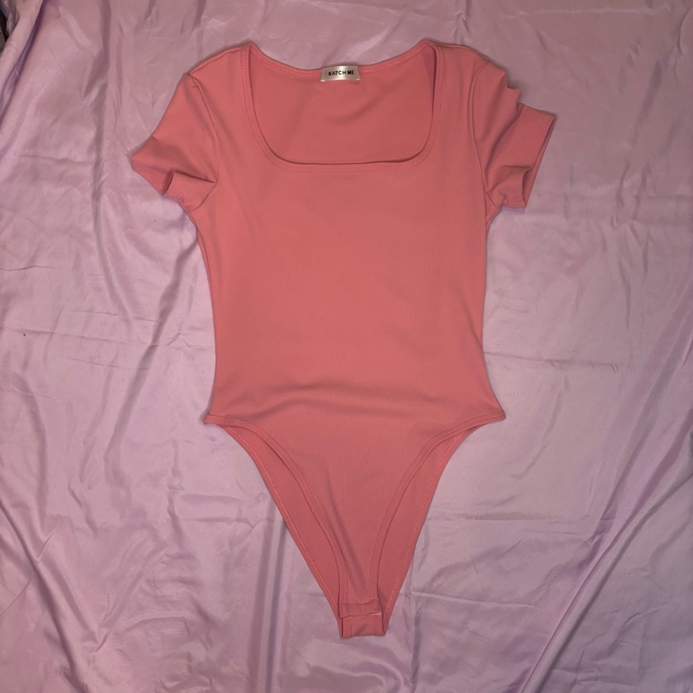 Chic Pink ribbed Bodysuit
